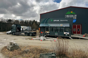Opus mobila besiktningsstation, mobilen i Funäsdalen.
